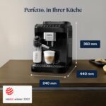Magnifica Evo ECAM292.81.B Kaffeevollautomat – LatteCrema System, 7 One-Touch Getränke, Schwarz – Bild 7