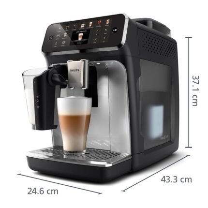 Serie 5500 LatteGo Kaffeevollautomat – 20 Getränke, SilentBrew, Schwarz Silber